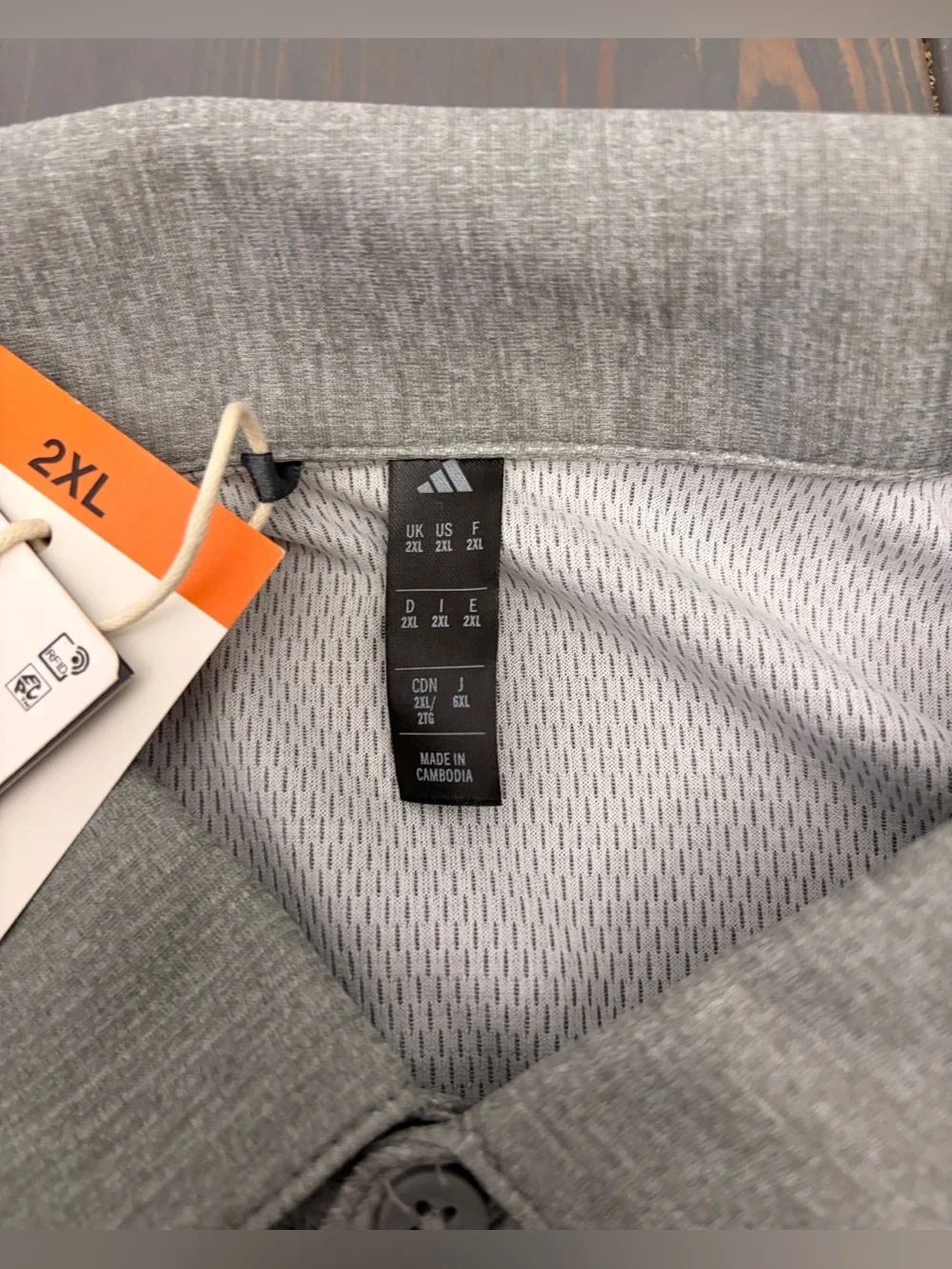 Adidas Value Polo 2 Men’s 2XL Gray Performance Golf Polo Shirt NWT KG9138